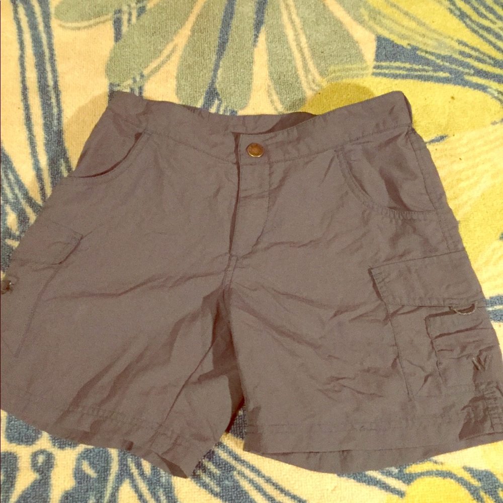 Greyish blue shorts